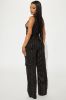 Heidy Pinstripe Vest Pant Set - Black sold by Fashion Nova