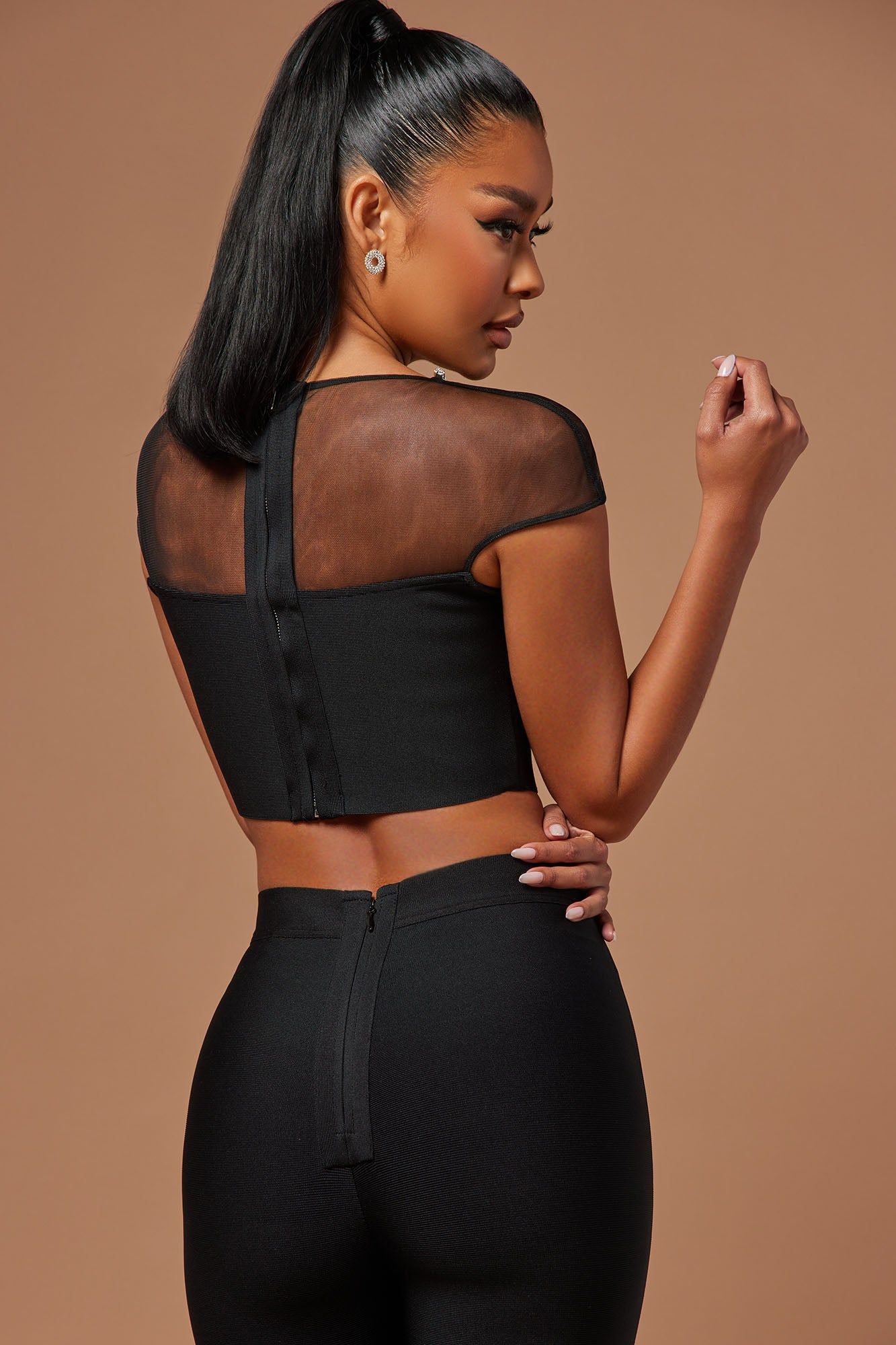 Brooke Bandage Crop Top - Black sold by Fashion Nova product image thumbnail 4