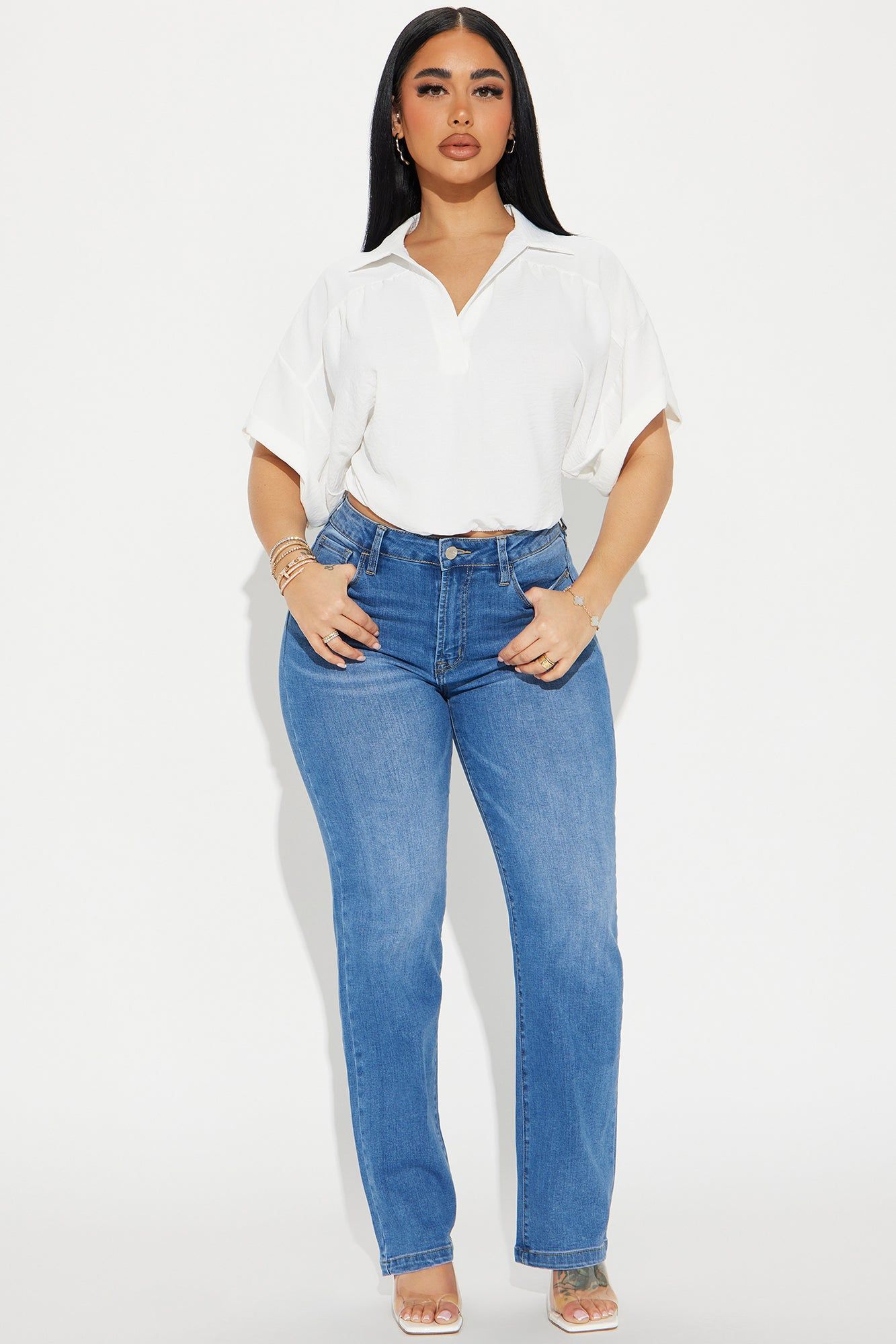 Breezy Day Blouse Top - White sold by Fashion Nova product image thumbnail 2