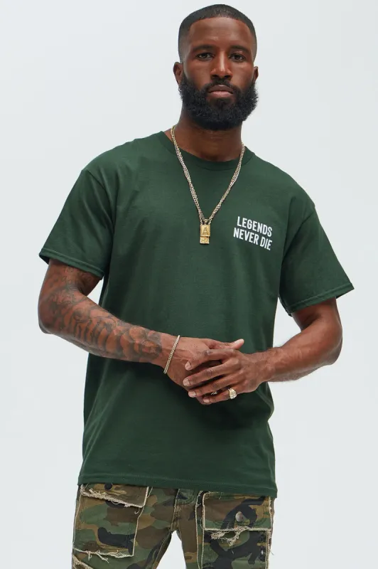 Legends Never Short Sleeve Tee - Green sold by Fashion Nova