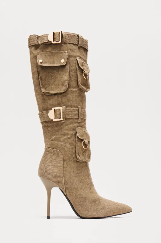 Half Way To You Knee High Boots - Green sold by Fashion Nova