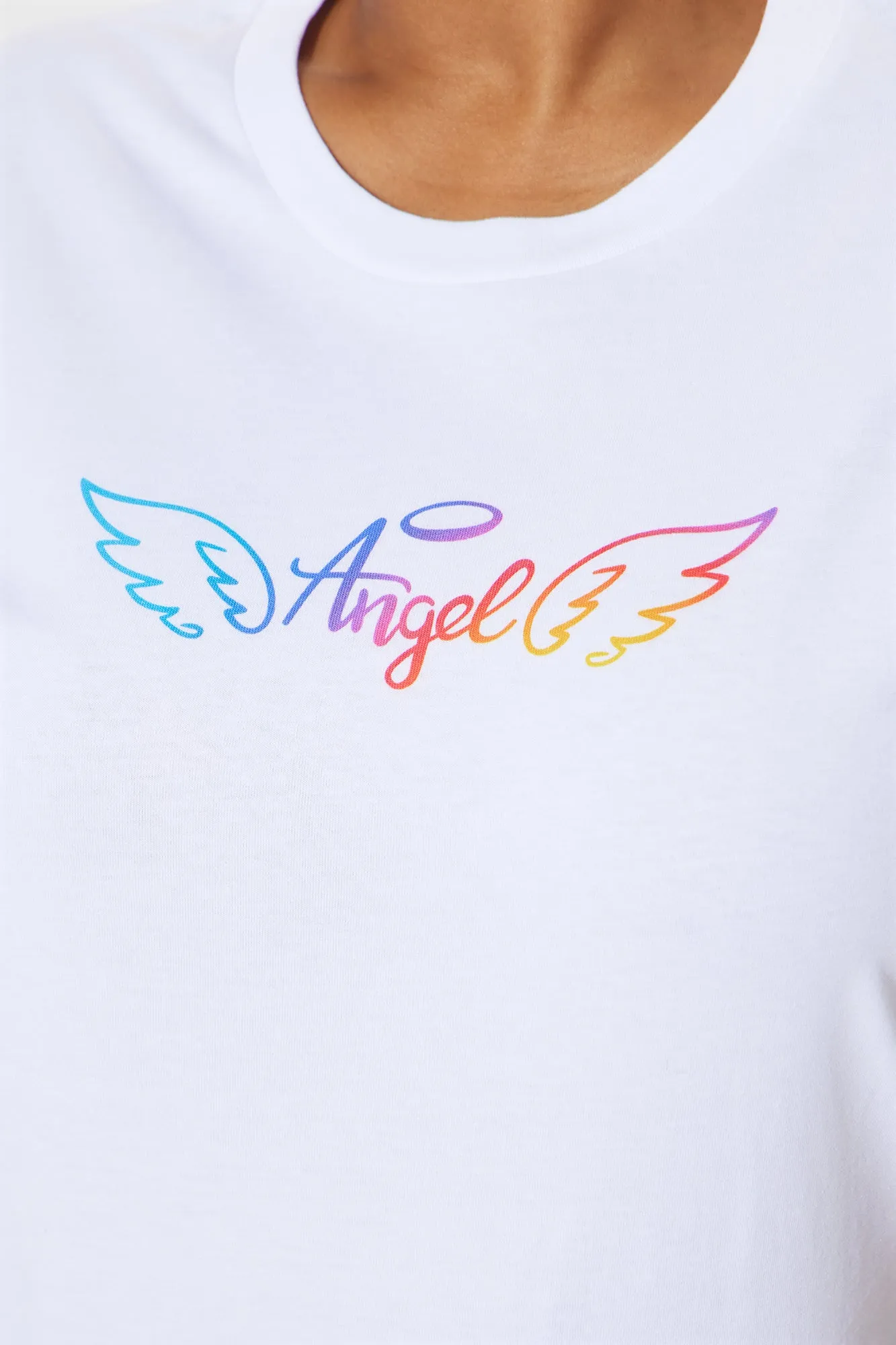 Angel Energy Short Sleeve Tee - White sold by Fashion Nova product image thumbnail 3