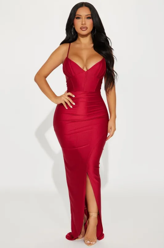 Arielle Corset Waist Gown - Red sold by Fashion Nova