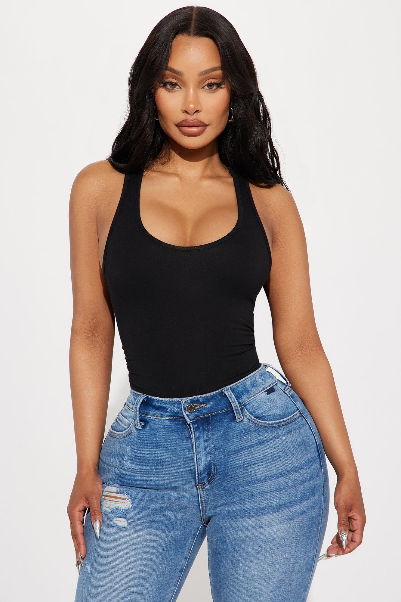 Kourt Racerback Bodysuit - Black sold by Fashion Nova product image thumbnail 3