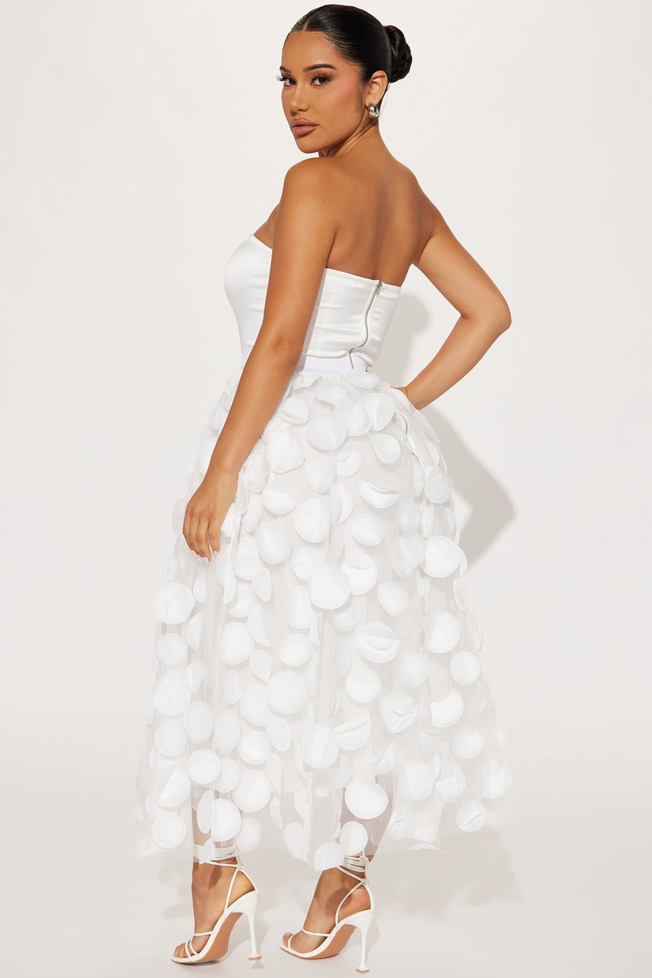 Tina Tulle Midi Dress - White sold by Fashion Nova product image thumbnail 3