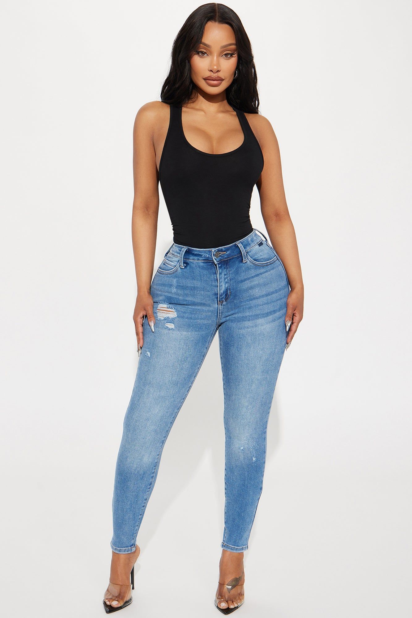 Kourt Racerback Bodysuit - Black sold by Fashion Nova product image thumbnail 2