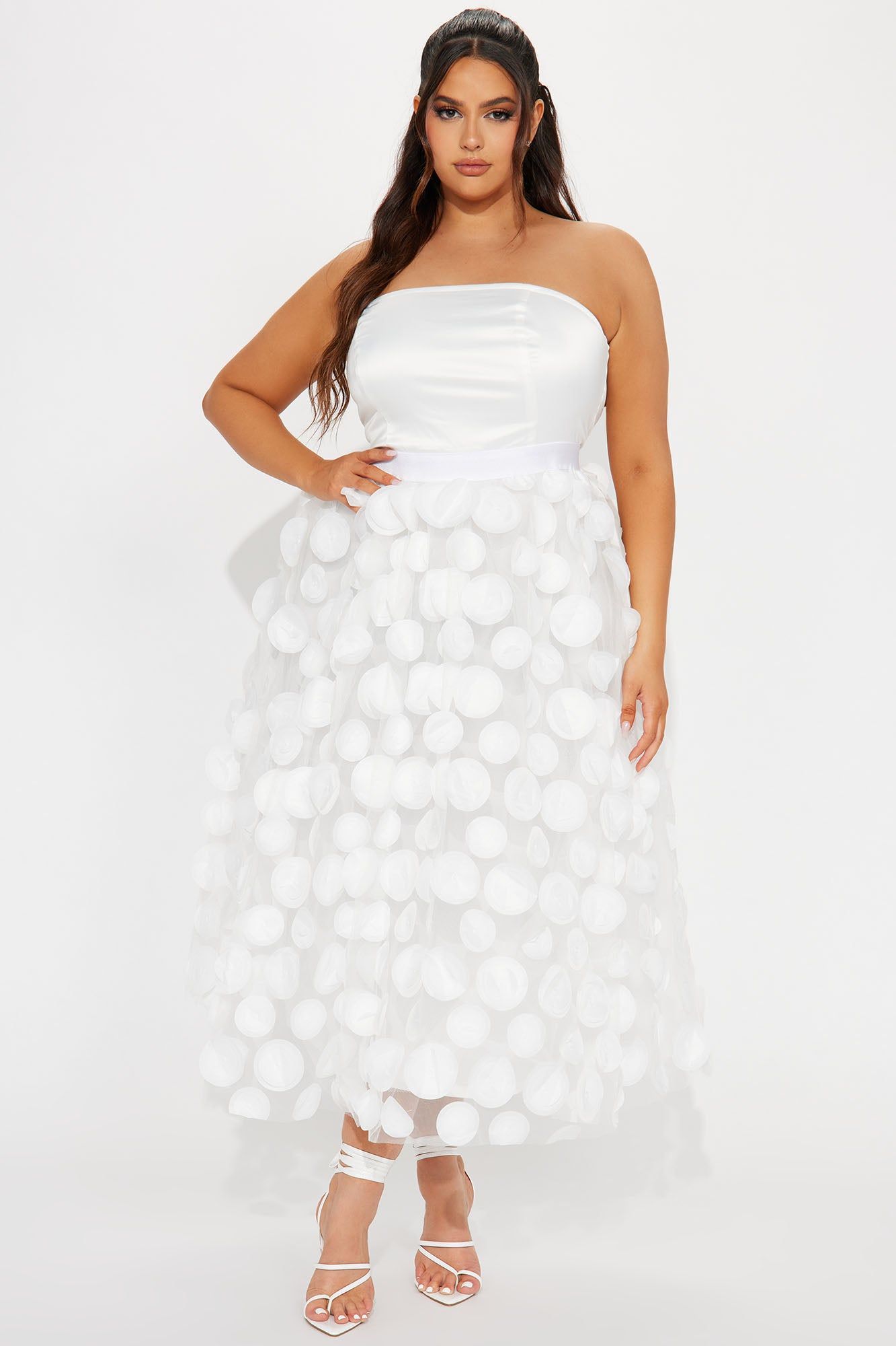 Tina Tulle Midi Dress - White sold by Fashion Nova product image thumbnail 4
