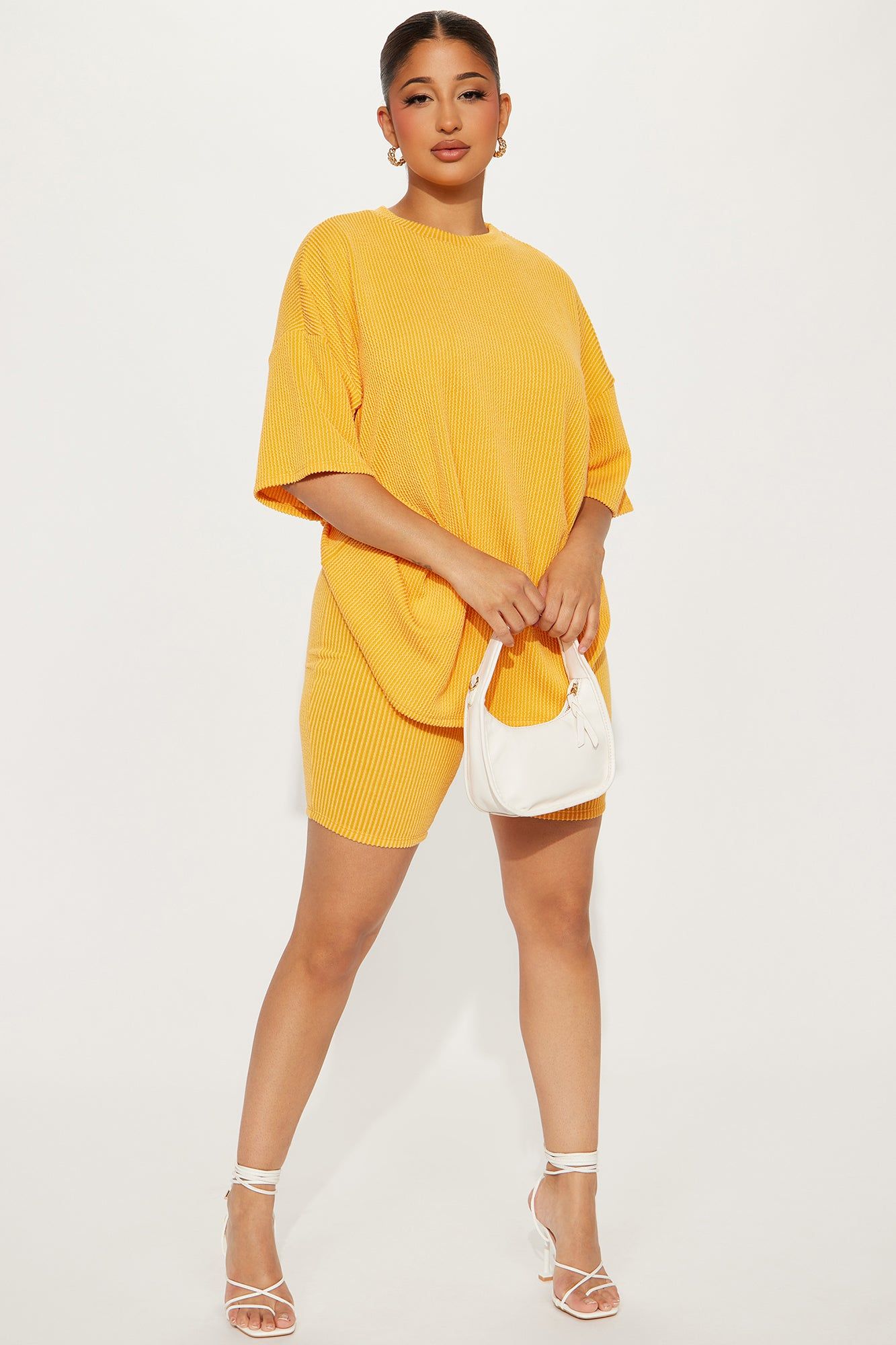 Jasmine Ribbed Short Set - Orange sold by Fashion Nova