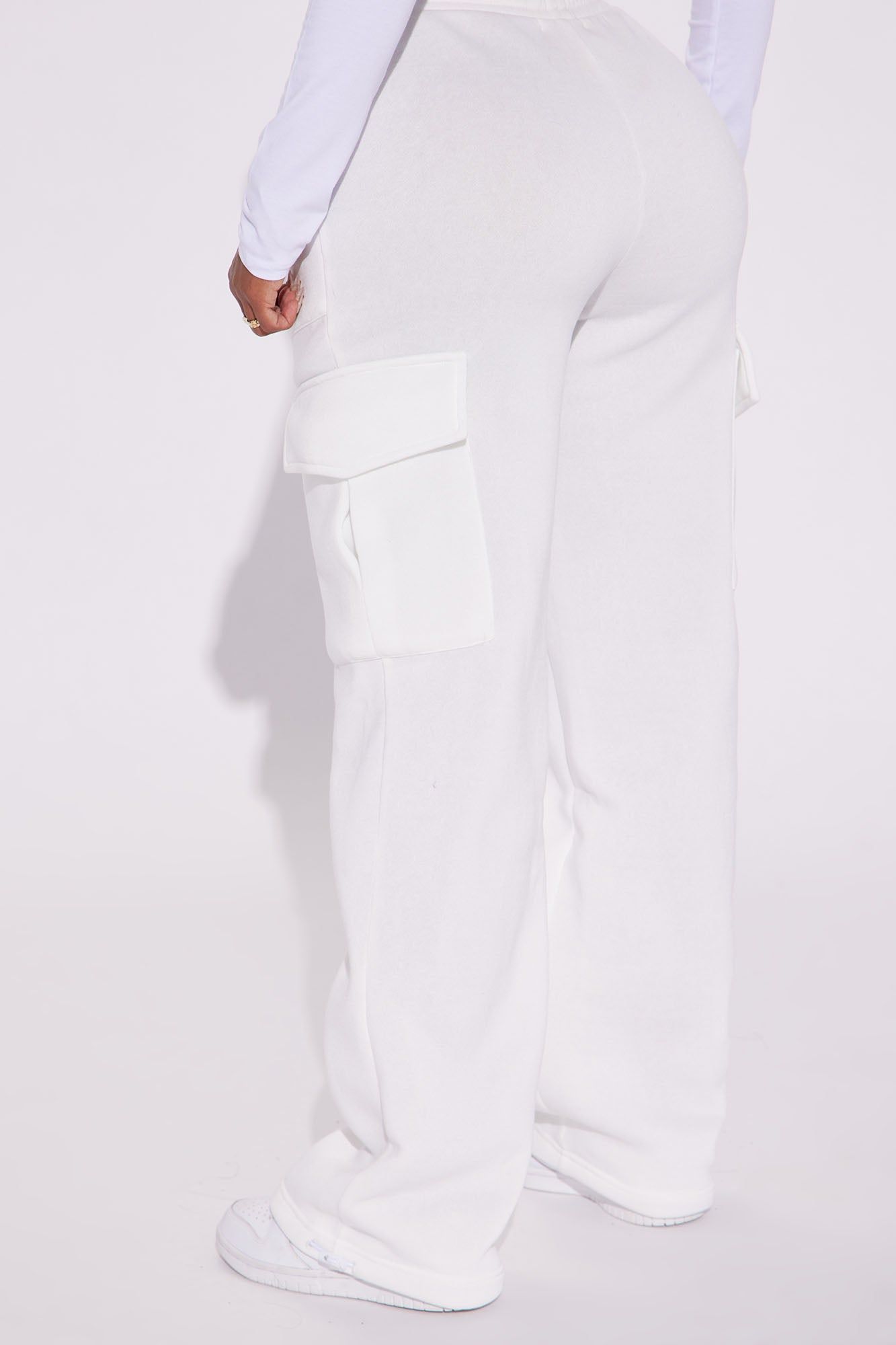 Tessa Fleece Lounge Jogger - Ivory sold by Fashion Nova product image thumbnail 3