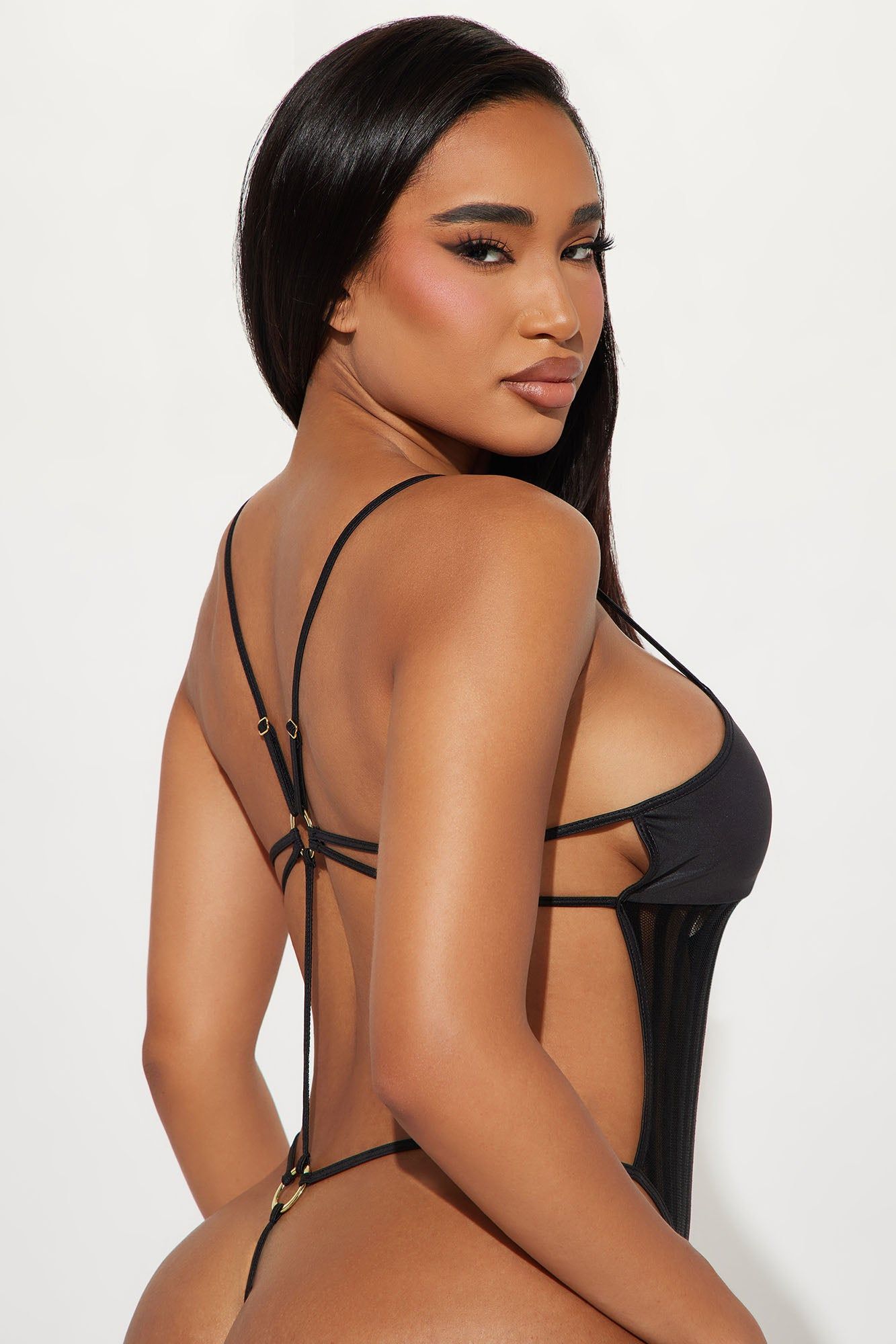 Best Behavior Mesh Teddy - Black sold by Fashion Nova product image thumbnail 3