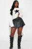 Hey There Pleated Faux Leather Mini Skirt - Black sold by Fashion Nova