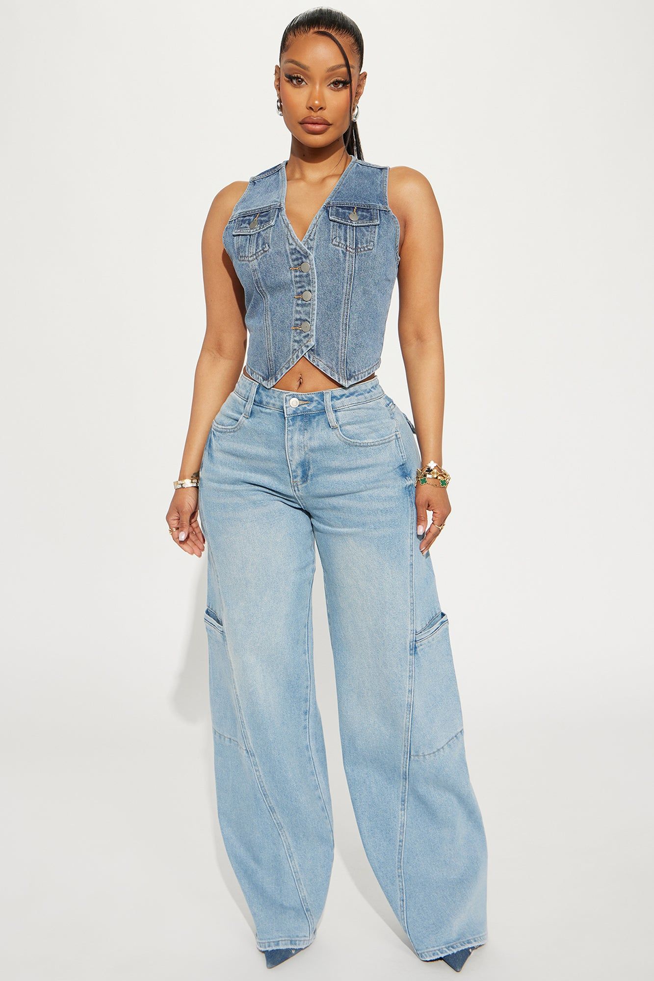Chasing The Sun Denim Vest Top - Medium Wash sold by Fashion Nova product image thumbnail 2