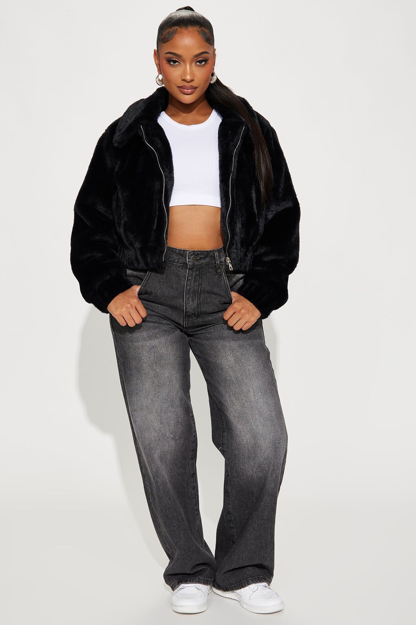 Better With You Faux Fur Jacket - Black sold by Fashion Nova product image thumbnail 2