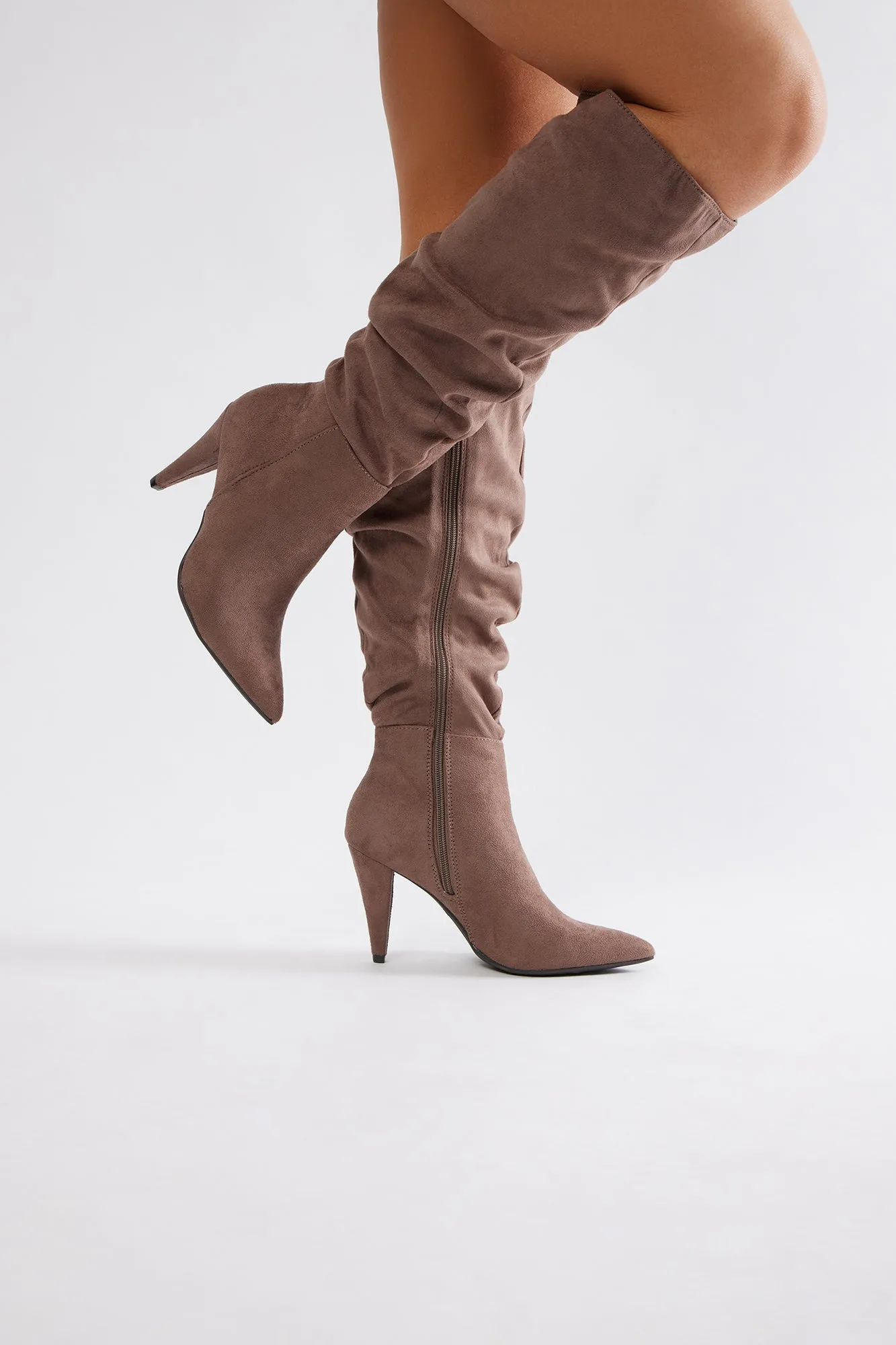 Stockholm Knee High Boots - Taupe sold by Fashion Nova product image thumbnail 2