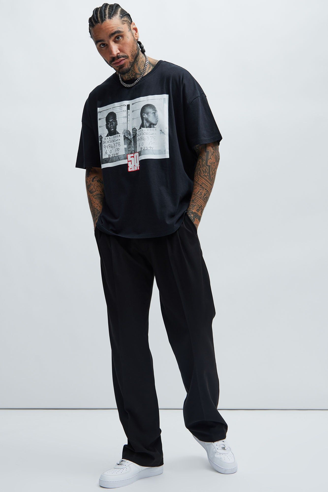 50 Cent Mugshot Short Sleeve Tee - Black sold by Fashion Nova product image thumbnail 2