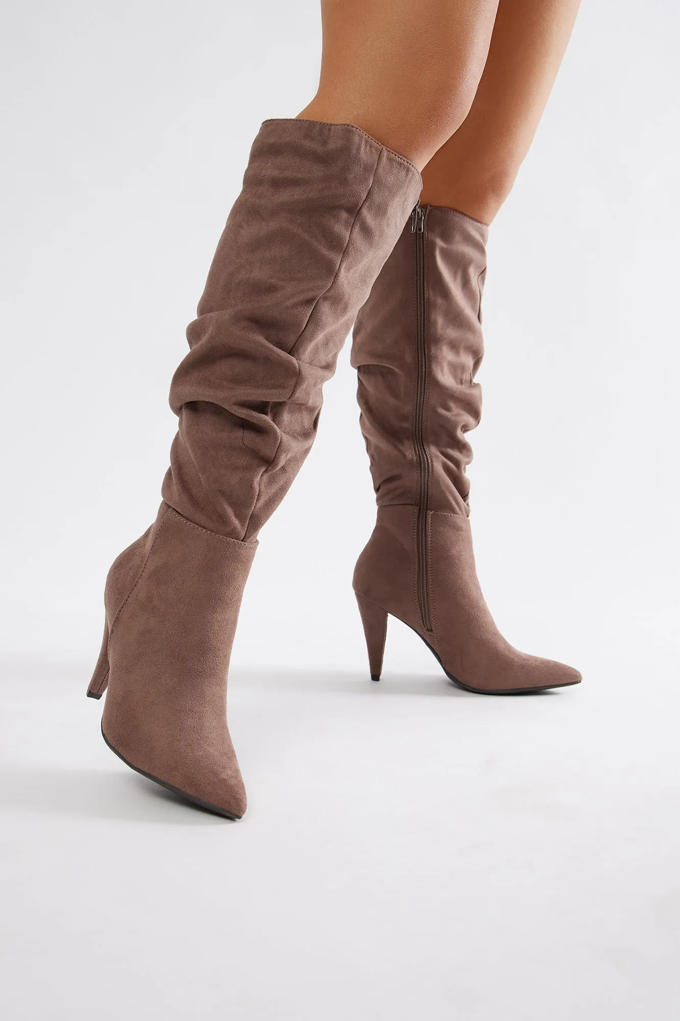Stockholm Knee High Boots - Taupe sold by Fashion Nova product image thumbnail 4