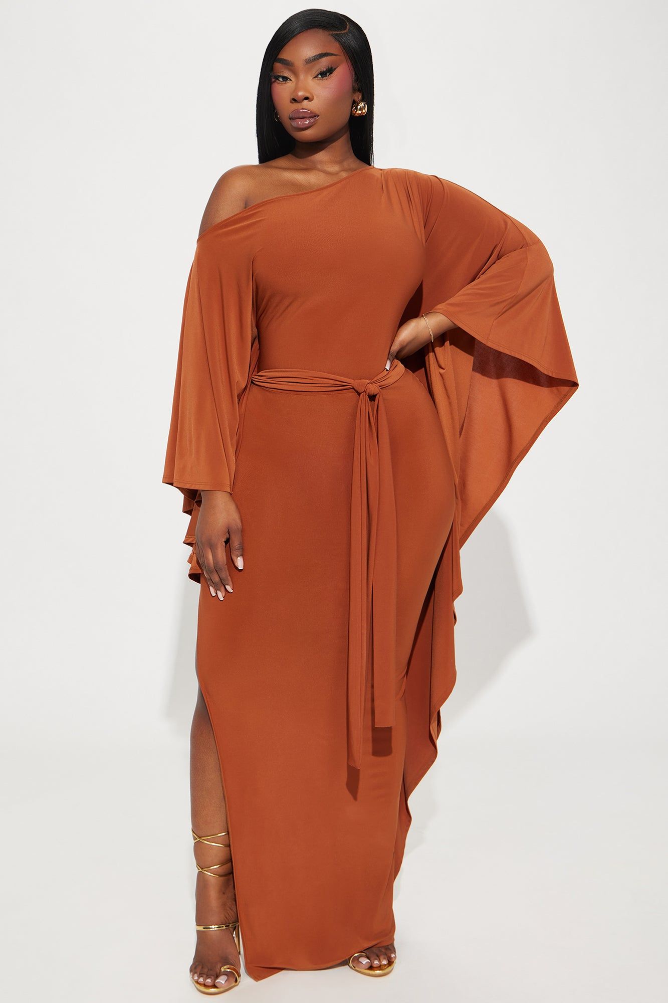 Ivy Draped Maxi Dress - Copper sold by Fashion Nova product image thumbnail 4
