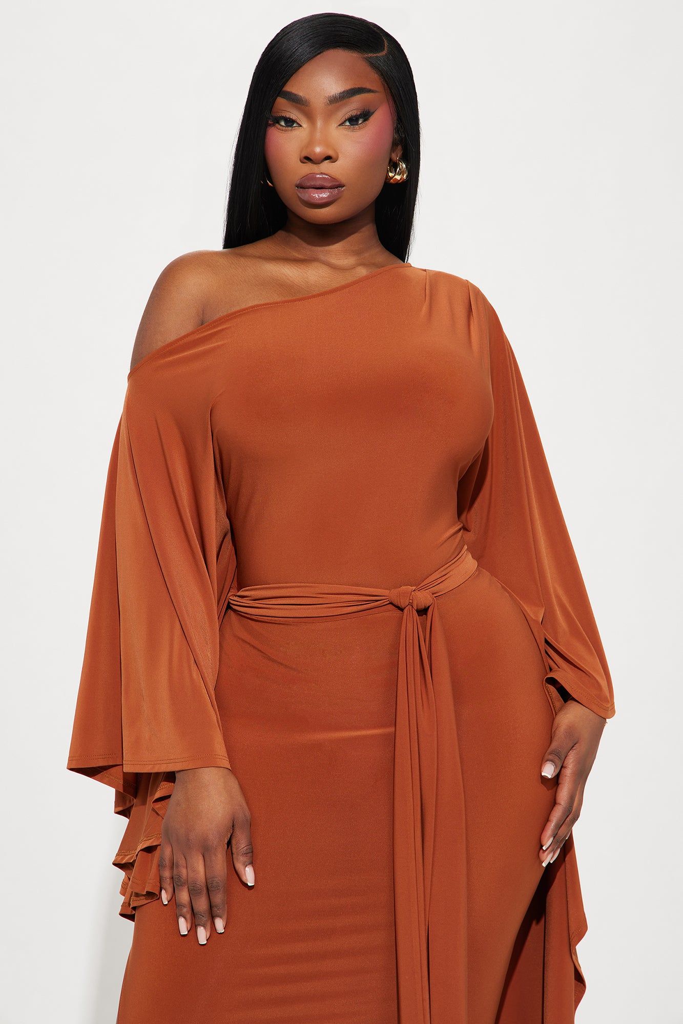 Ivy Draped Maxi Dress - Copper sold by Fashion Nova product image thumbnail 5