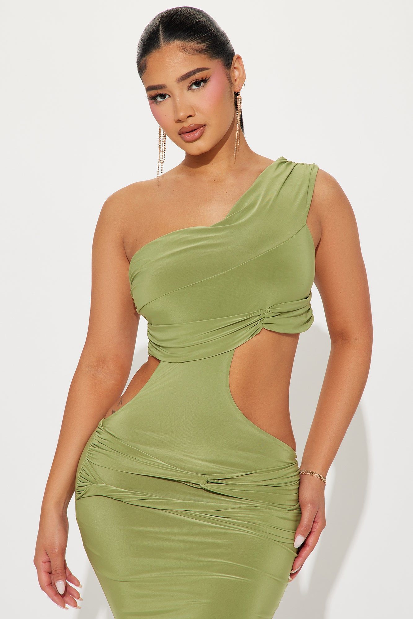 Naya Cut Out Maxi Dress - Green sold by Fashion Nova product image thumbnail 4