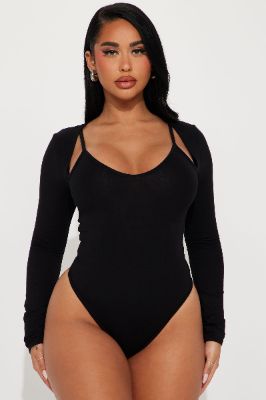 All I Need Bodysuit - Black sold by Fashion Nova