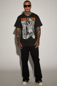 The Joker Cover Short Sleeve Tee - Black sold by Fashion Nova