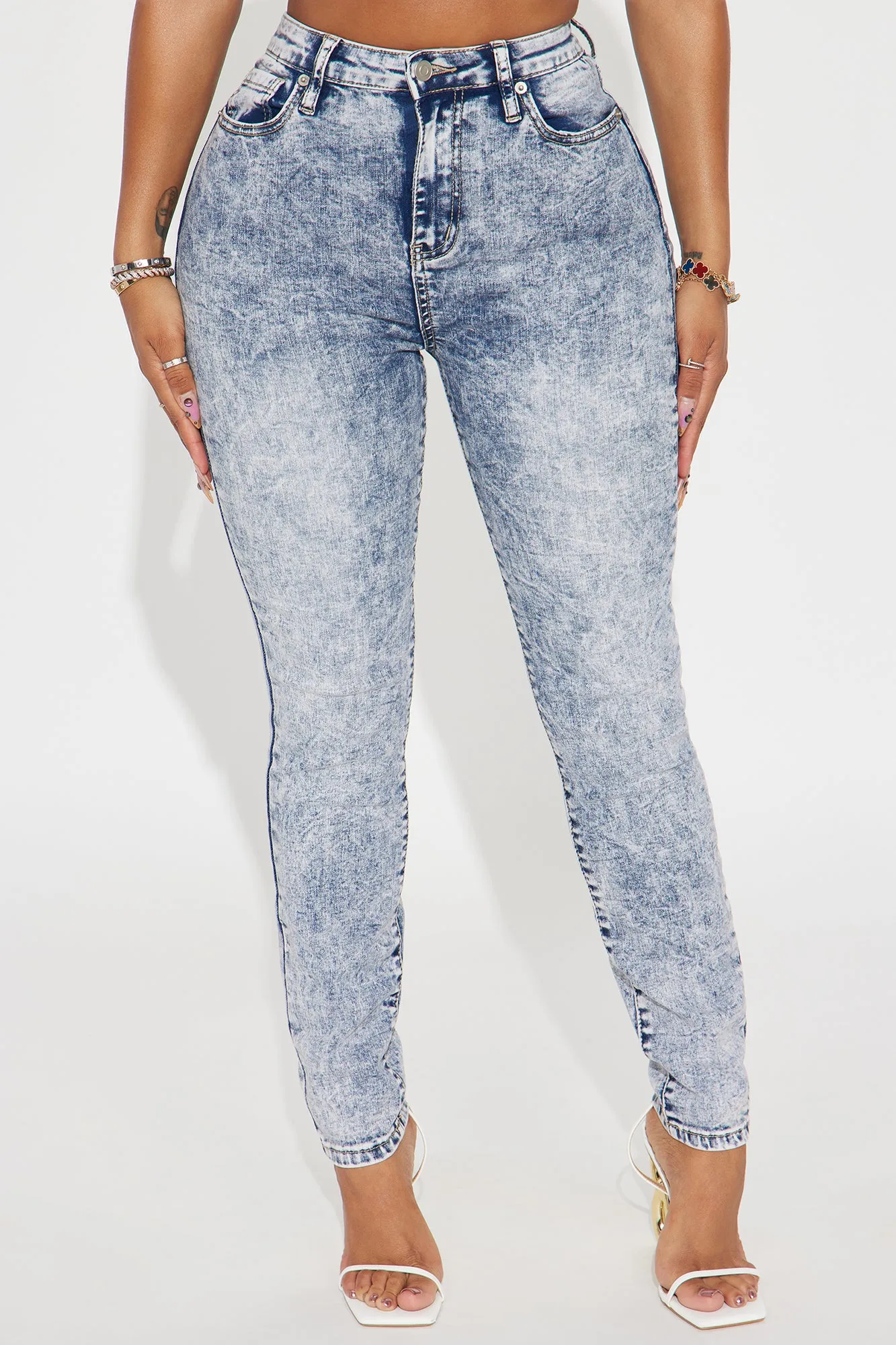 It's A Sure Thing Stretch Skinny Jeans - Vintage Wash sold by Fashion Nova product image thumbnail 2