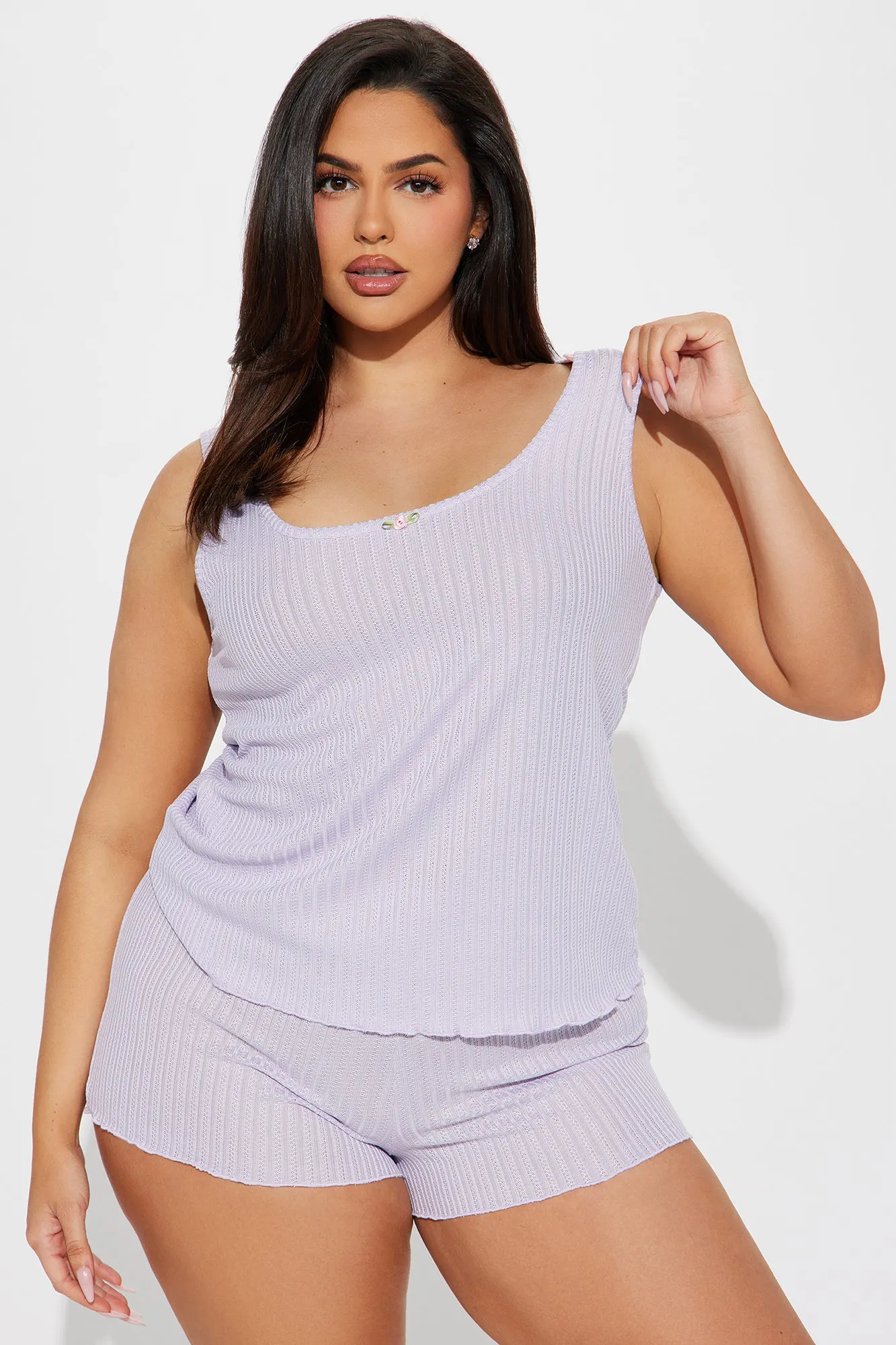 Sweet Rose Pointelle PJ Short Set - Lavender sold by Fashion Nova product image thumbnail 4