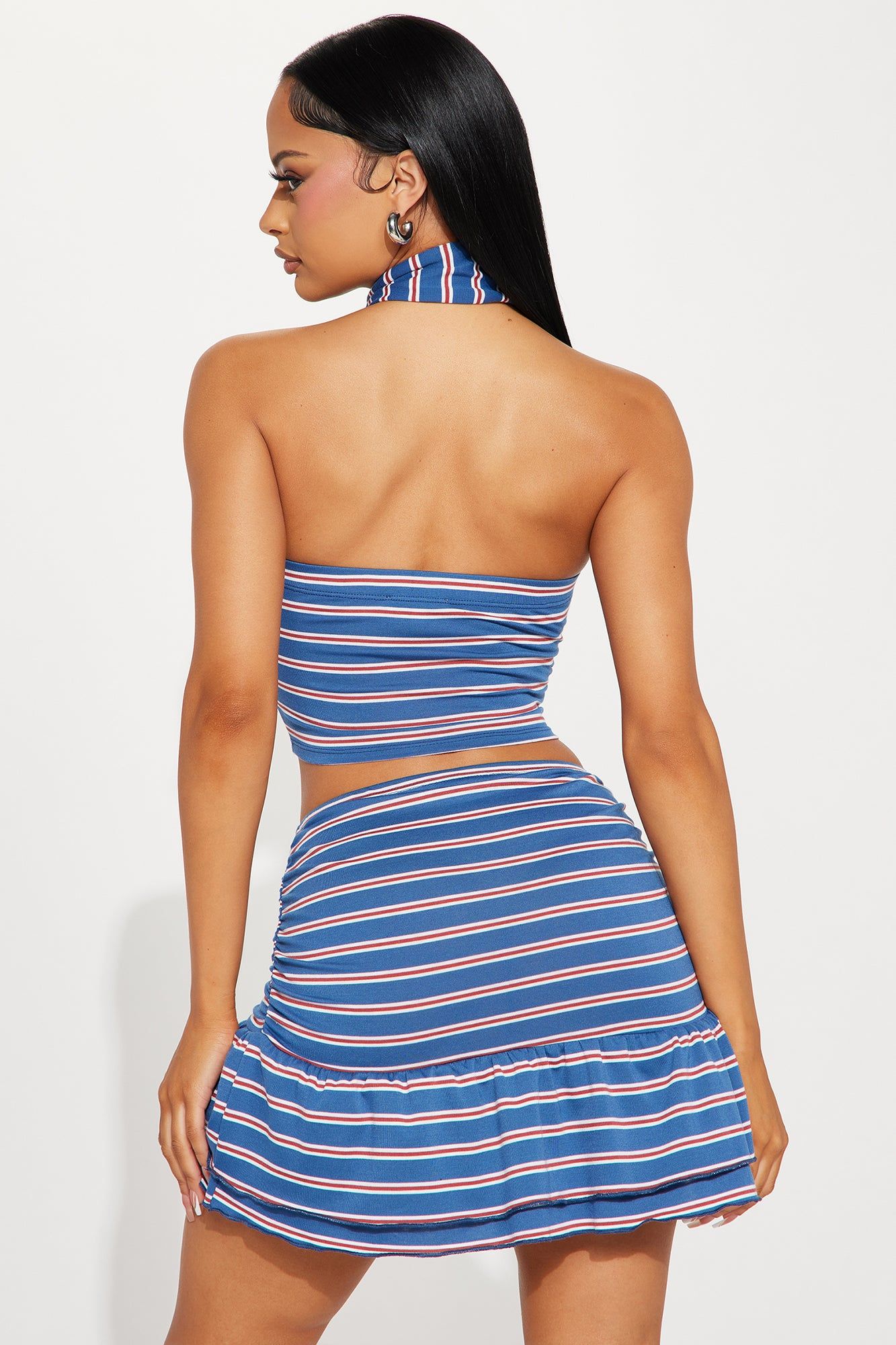 Izzie 3 Piece Skirt Set - Blue/combo sold by Fashion Nova product image thumbnail 3