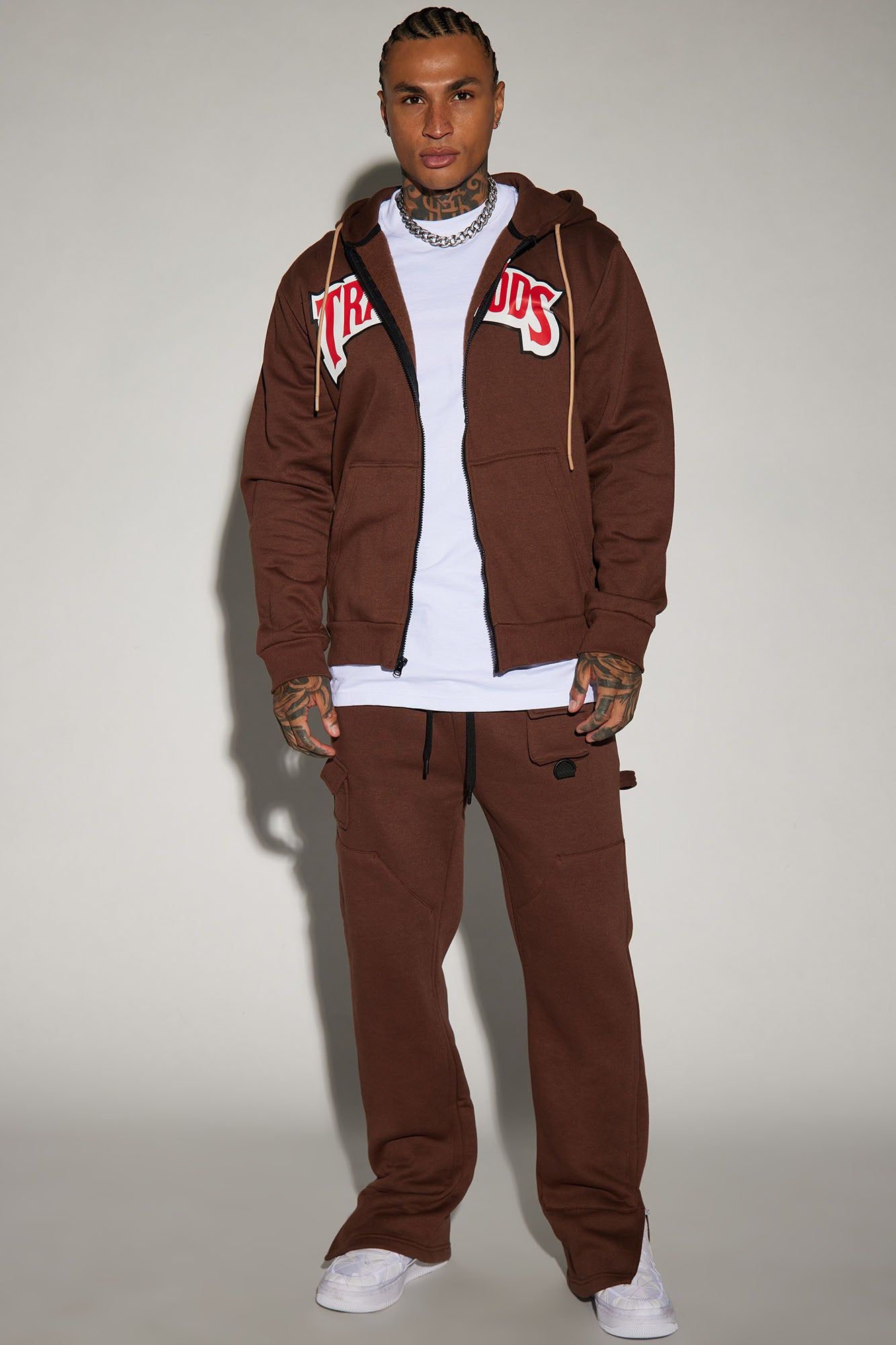 Keep It Going Carpenter Sweatpants - Brown sold by Fashion Nova product image thumbnail 2