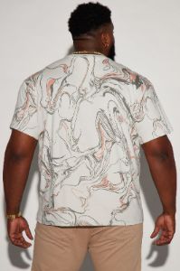 All Marble Short Sleeve Tee - White/combo sold by Fashion Nova
