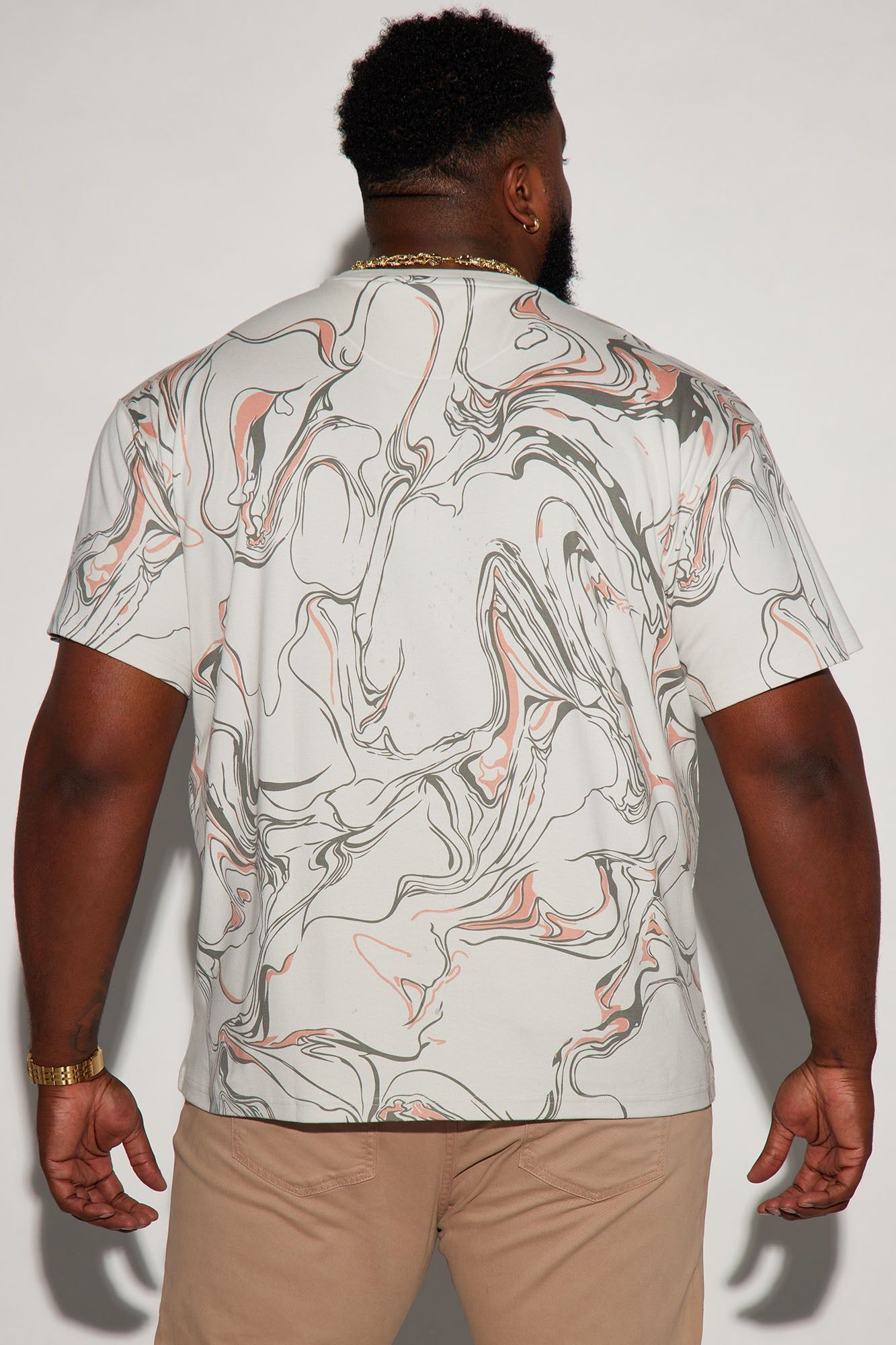 All Marble Short Sleeve Tee - White/combo sold by Fashion Nova product image thumbnail 3