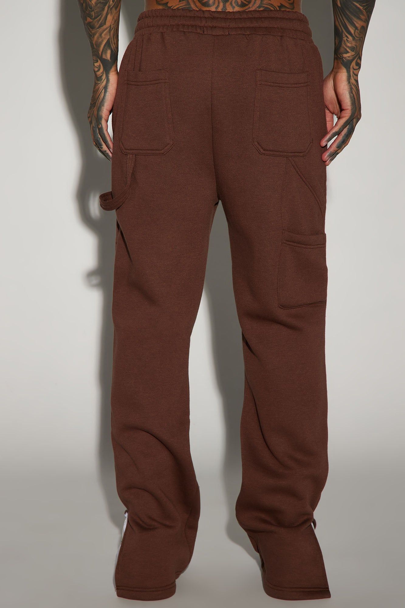 Keep It Going Carpenter Sweatpants - Brown sold by Fashion Nova product image thumbnail 4