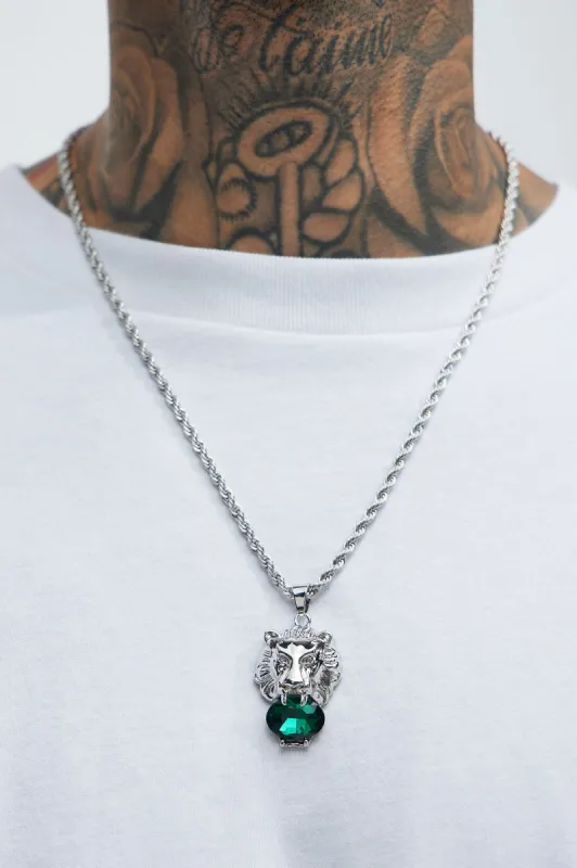 Lions Head Necklace - Silver sold by Fashion Nova