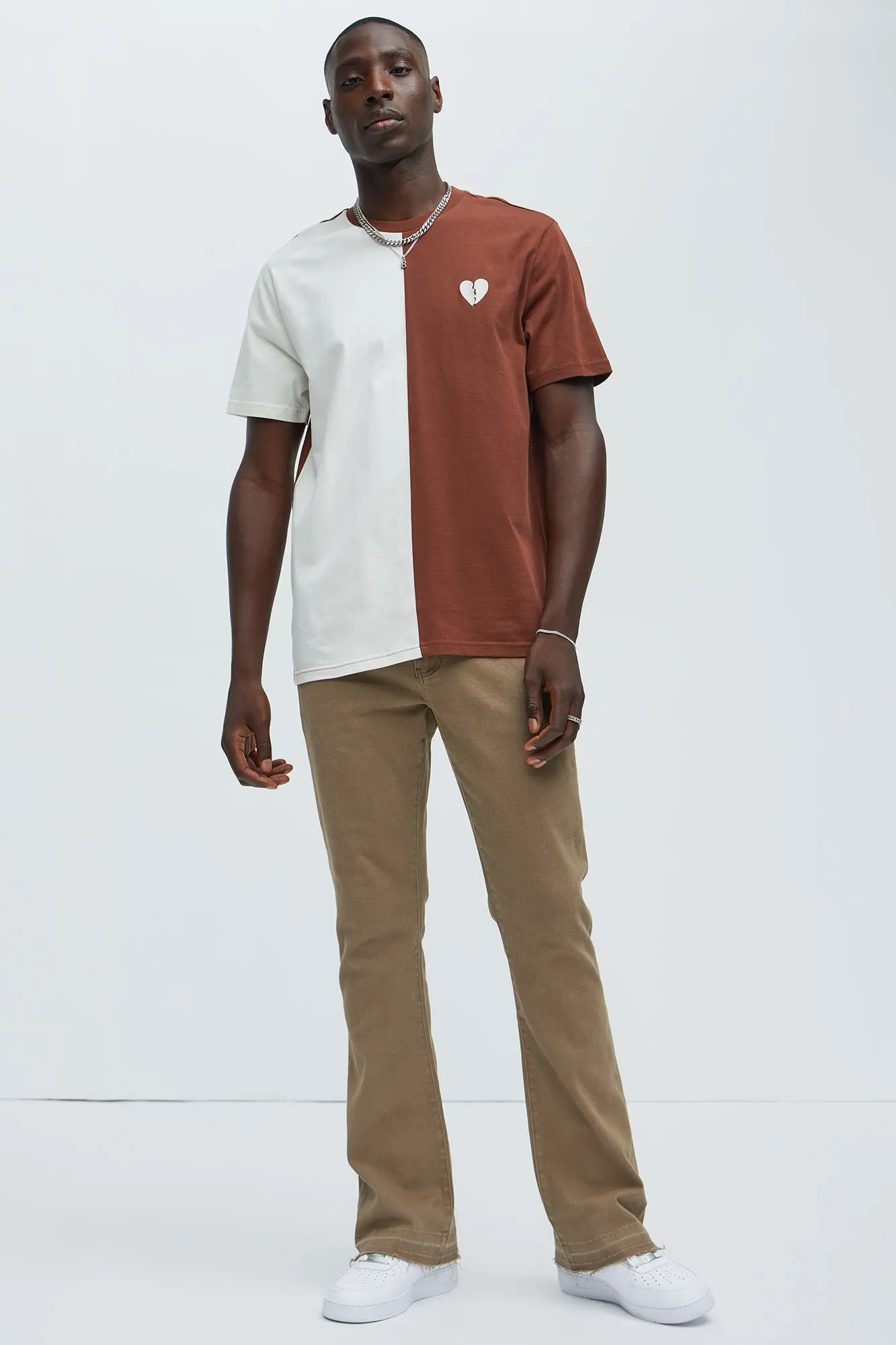 Heart Break Short Sleeve Tee - Rust/combo sold by Fashion Nova product image thumbnail 2