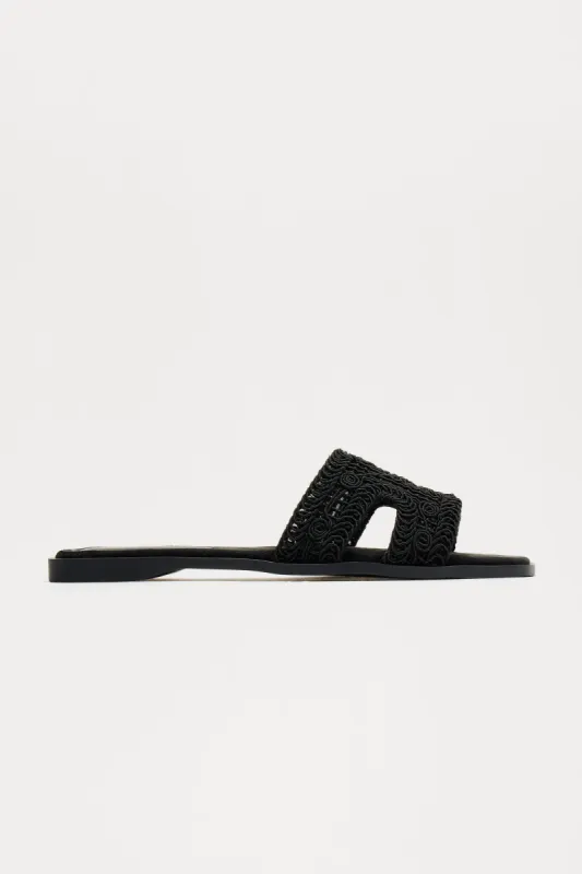 Set You Free Crochet Sandals - Black sold by Fashion Nova