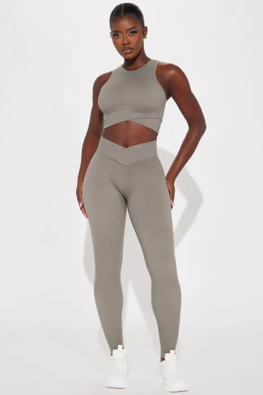 Namaste Seamless Active Leggings - Charcoal sold by Fashion Nova