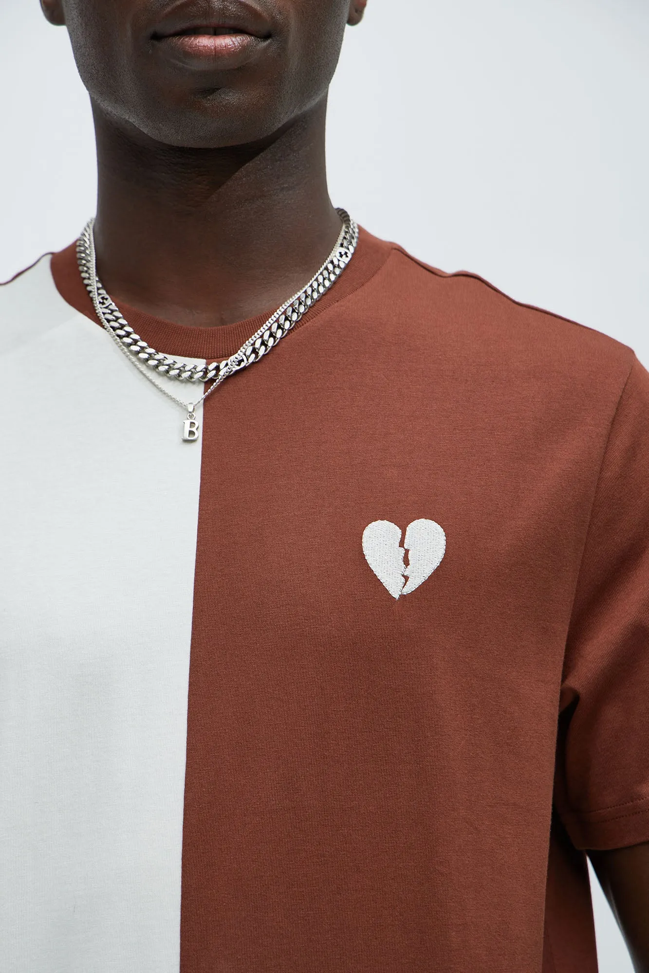 Heart Break Short Sleeve Tee - Rust/combo sold by Fashion Nova product image thumbnail 3