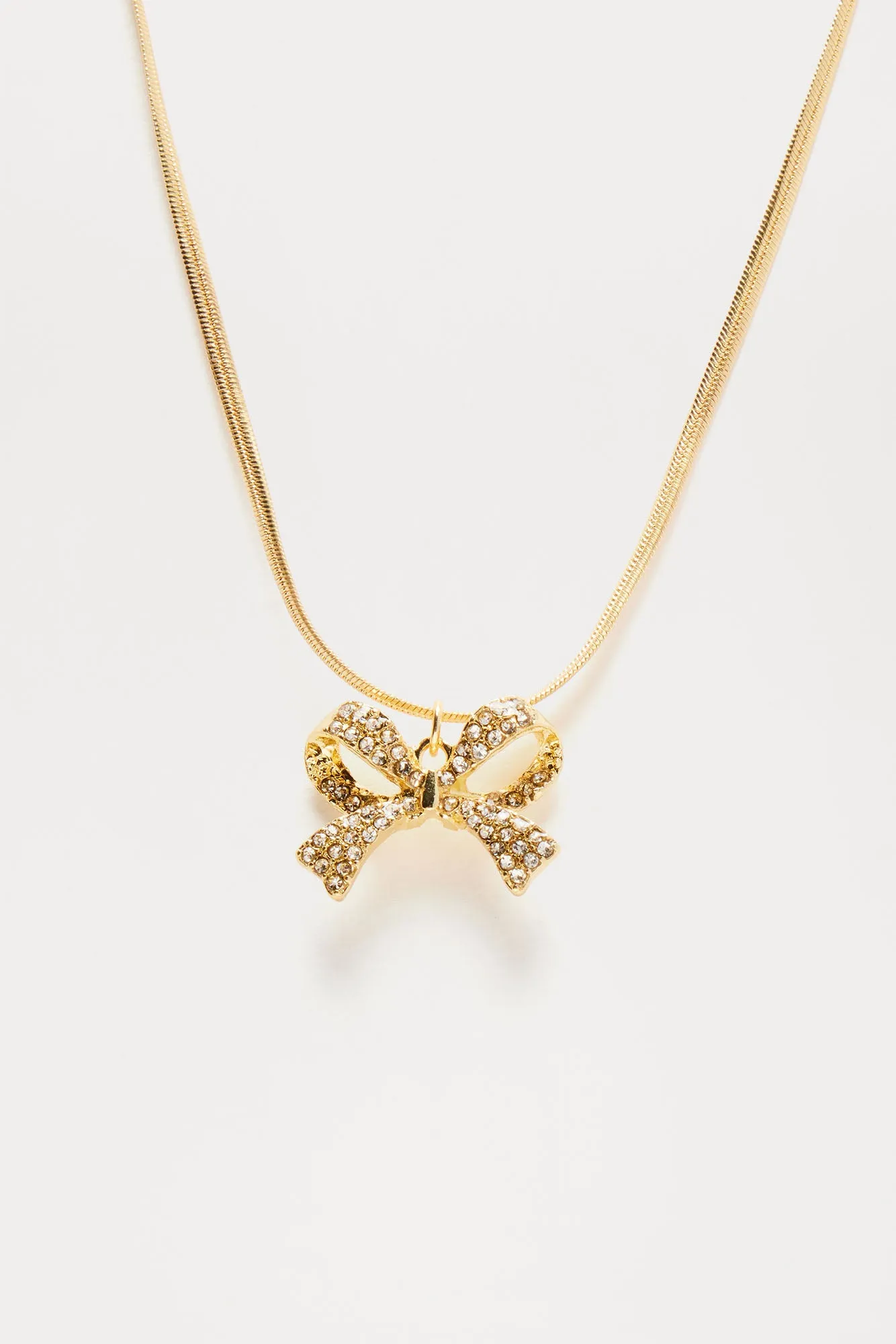 Casual Date Bow Necklace - Gold sold by Fashion Nova product image thumbnail 3