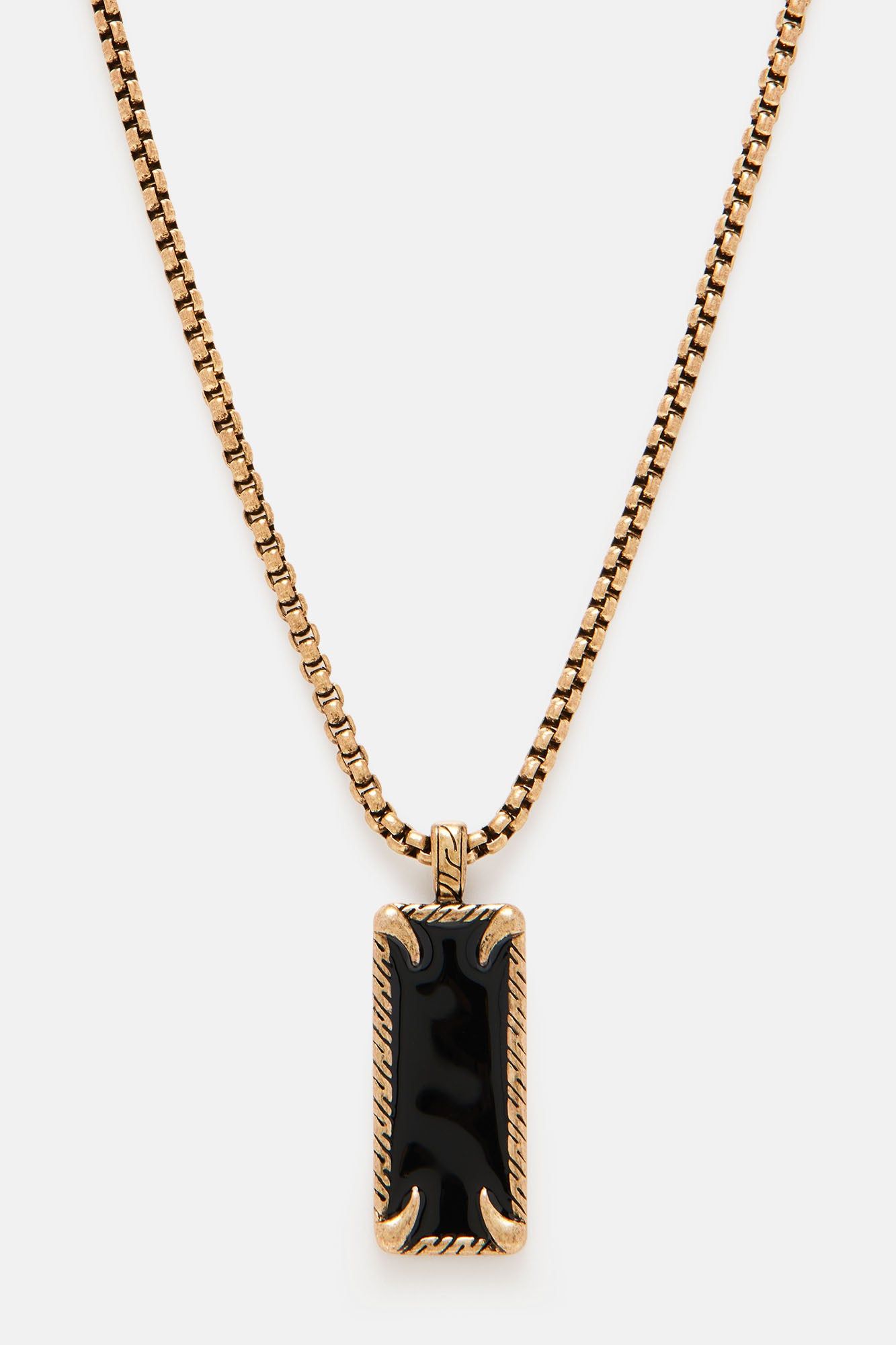 Geo Pendant Chain Necklace - Black/Gold sold by Fashion Nova product image thumbnail 3