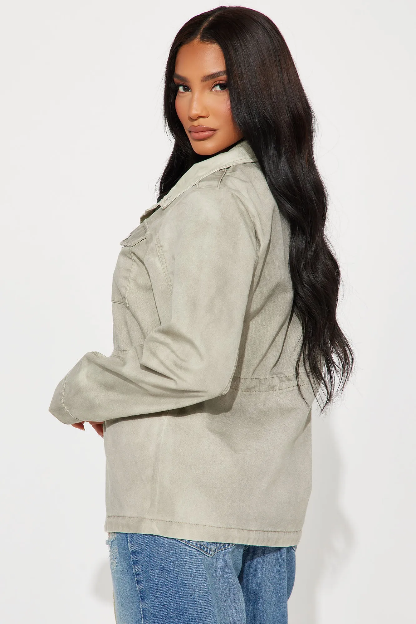 Leveled Up Washed Anorak - Olive sold by Fashion Nova product image thumbnail 4