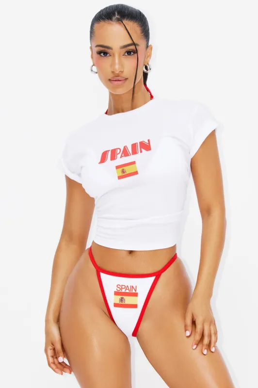 Team Spain Tee - White sold by Fashion Nova
