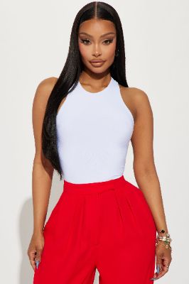 Tina Double Lined Tank Top - White sold by Fashion Nova