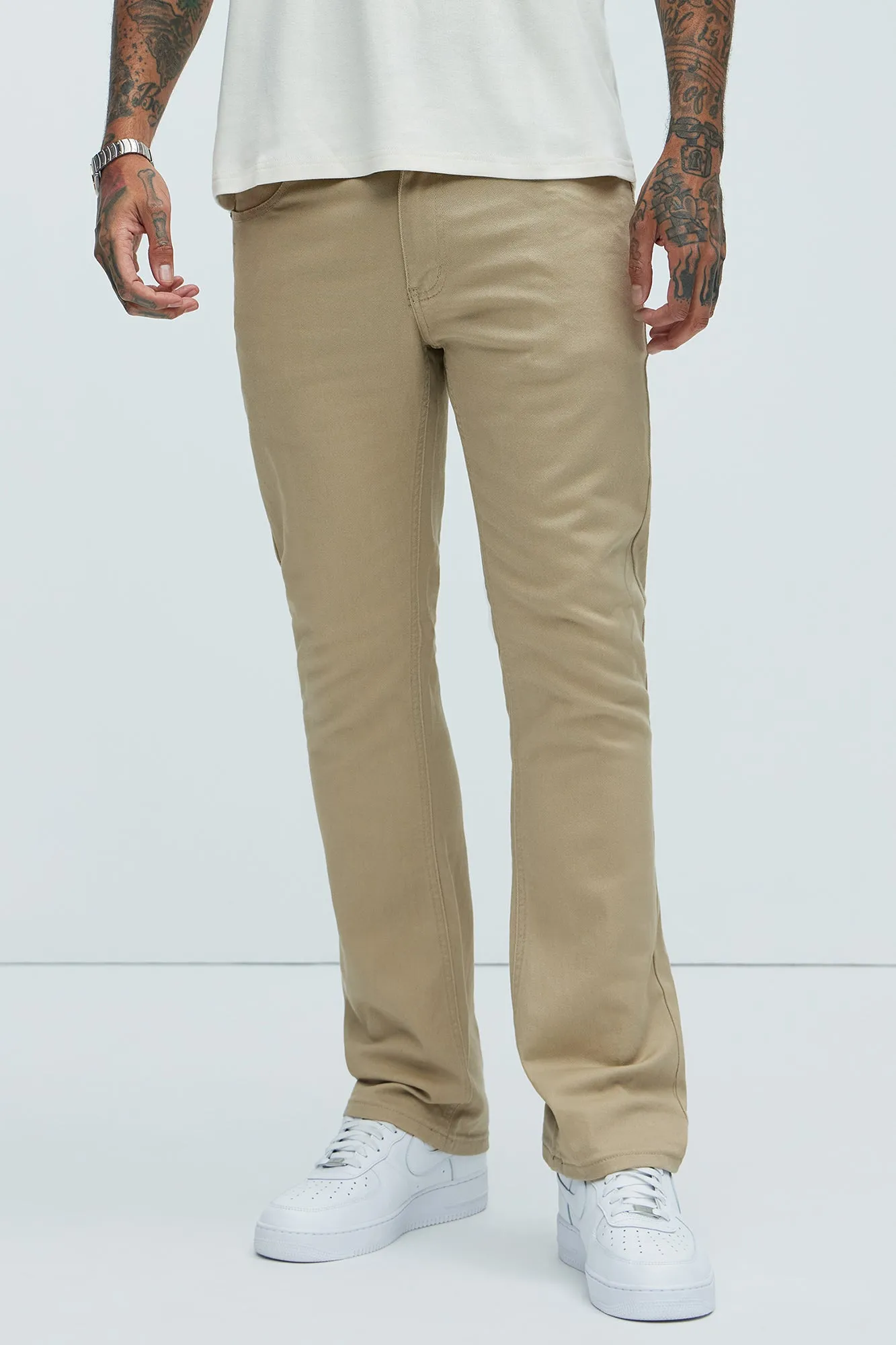 Feeling It Slim Flare Jeans - Khaki sold by Fashion Nova