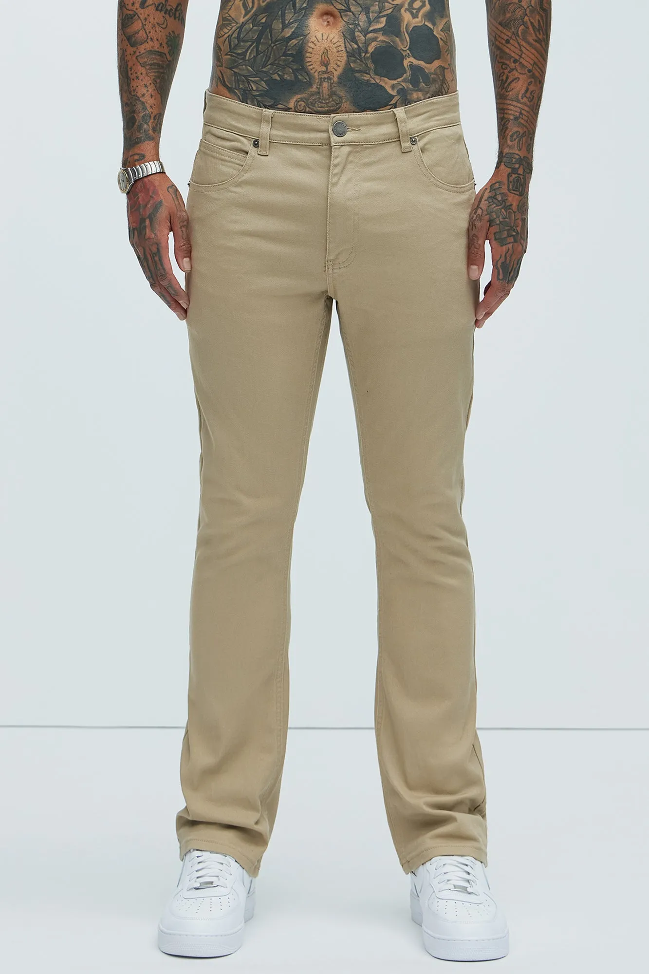 Feeling It Slim Flare Jeans - Khaki sold by Fashion Nova product image thumbnail 3