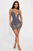 Diana Denim Mini Dress - Blue/combo sold by Fashion Nova