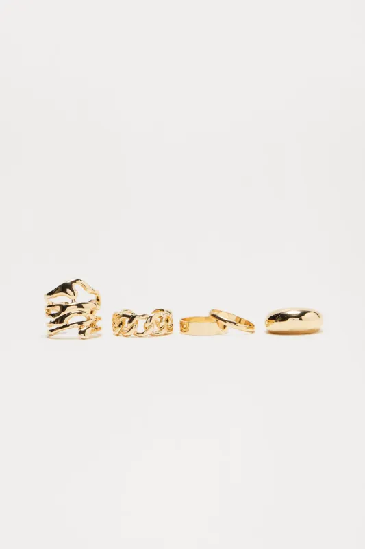 It's Beyond You 5 Piece Ring Set - Gold sold by Fashion Nova