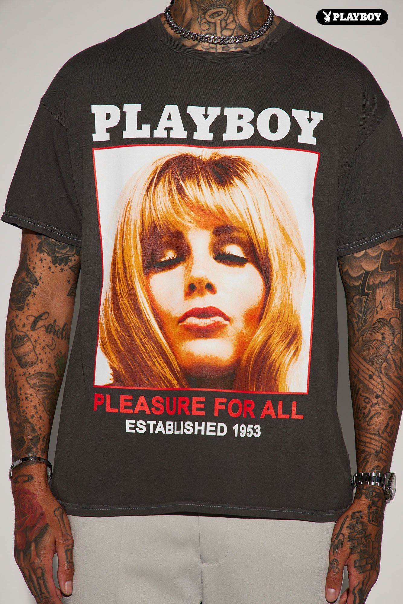 Playboy Pleasure For All Short Sleeve Tee - Black sold by Fashion Nova product image thumbnail 3