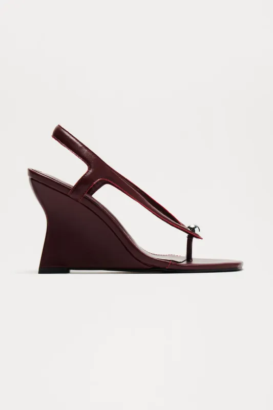 Talyia Wedges - Burgundy sold by Fashion Nova