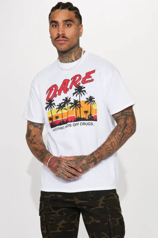DARE Sunset Short Sleeve Tee - White made by Fashion Nova