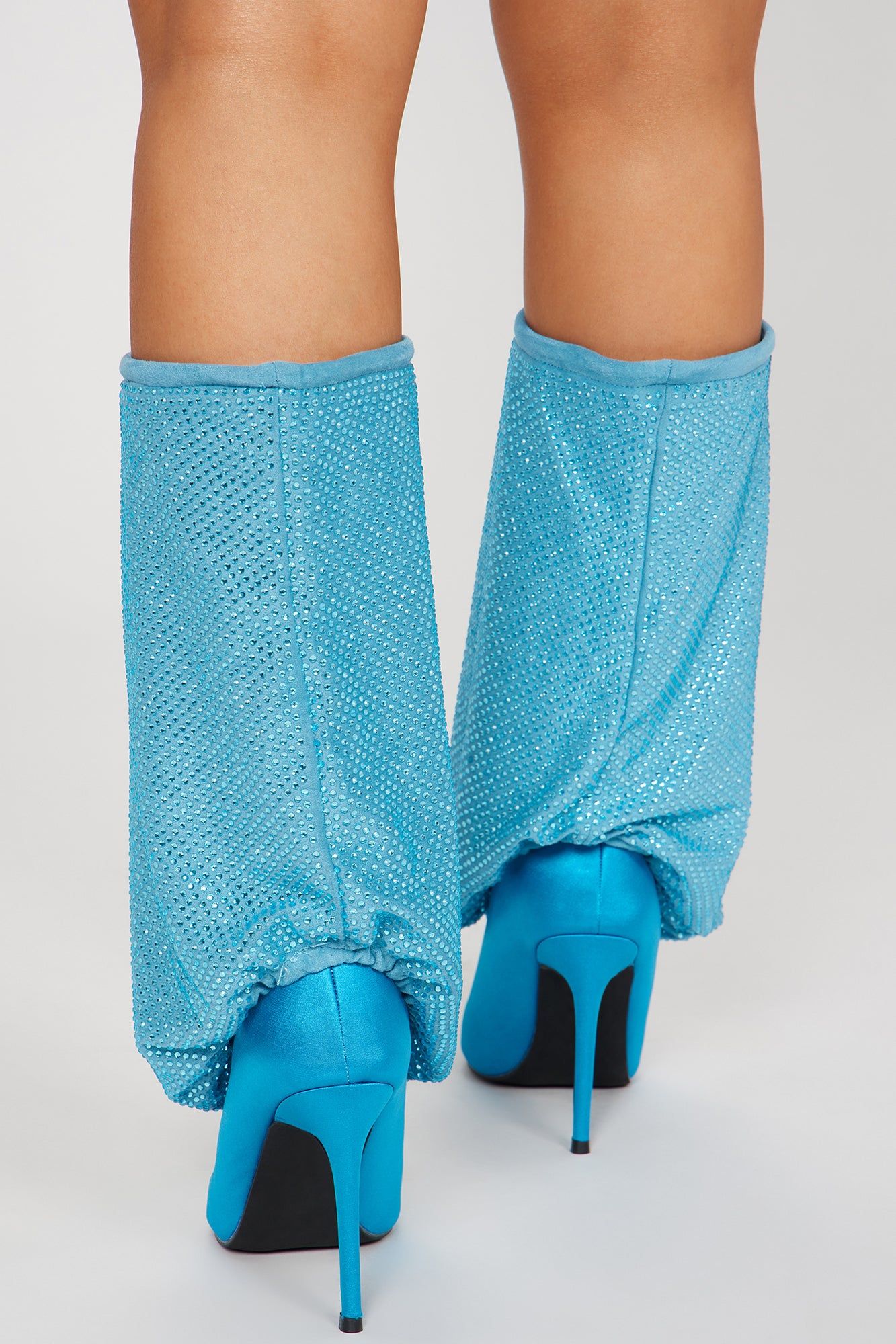 We Don't Stop Knee High Heeled Boots - Turquoise sold by Fashion Nova product image thumbnail 4